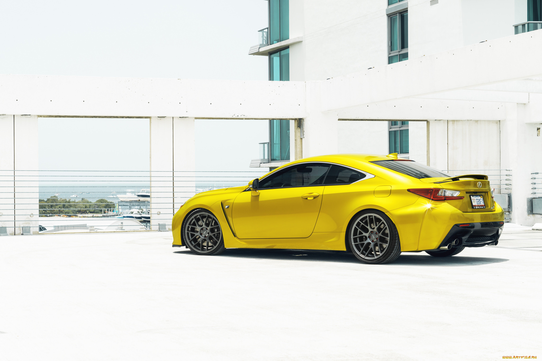 , lexus, yellow, rcf, 
